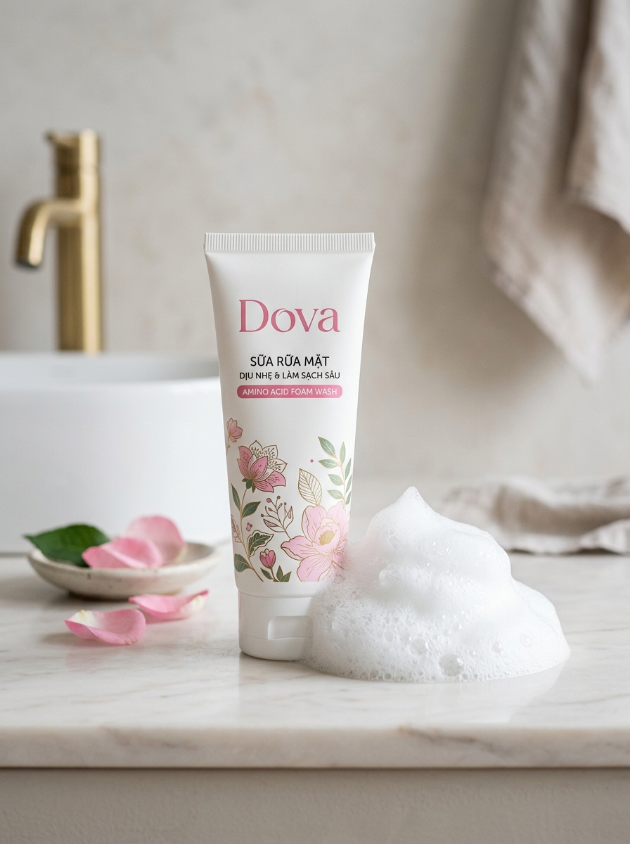 Sữa rửa mặt Dova – Dịu nhẹ & Làm sạch sâu